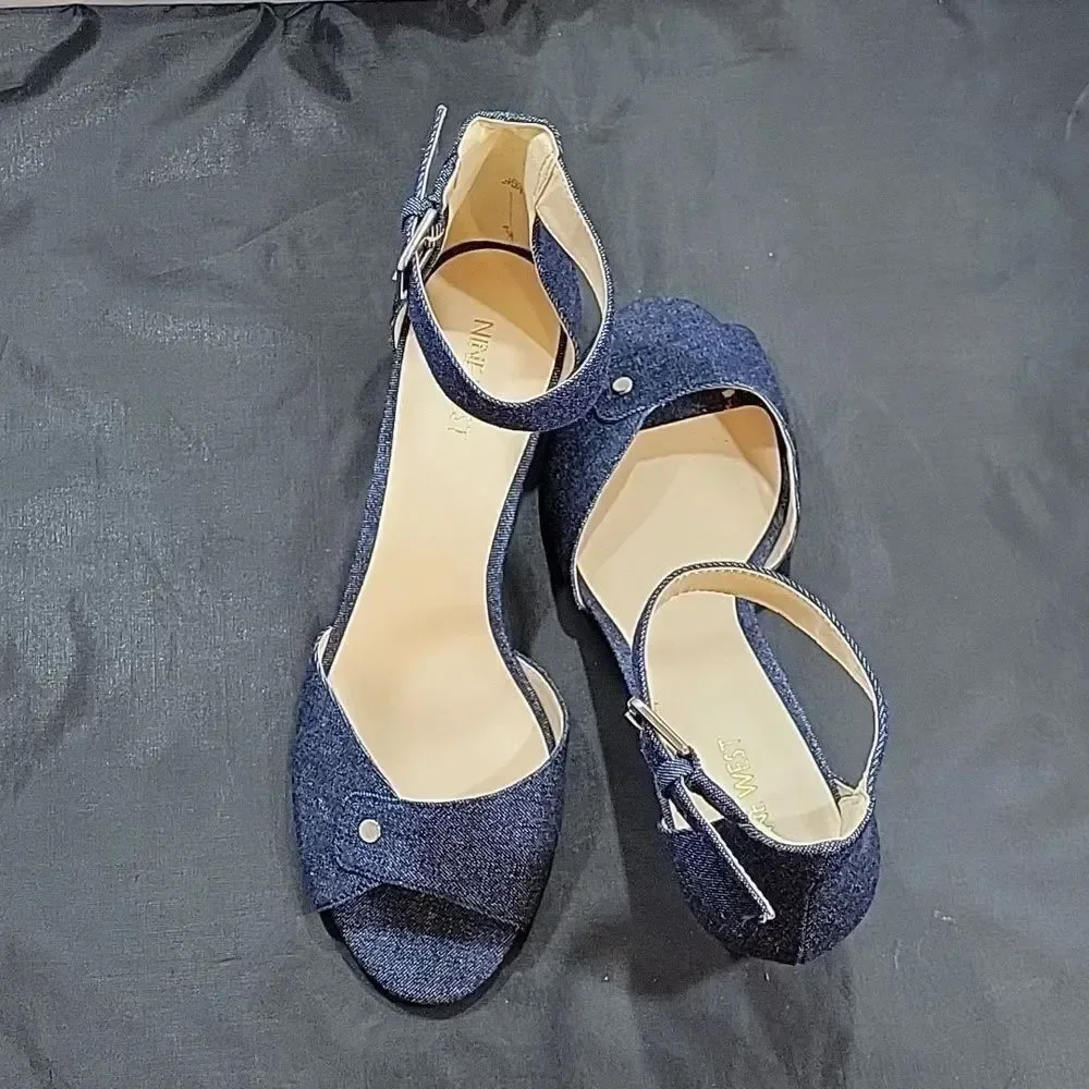 BRAND NEW NINE WEST PATIAN PEEP TOE WEDGE SANDAL